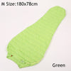 Aegismax Ultralight Lengthened Mummy Sleeping Bag White Goose Down Outdoor Camping Sewn Through Black&Green 200x80cm