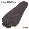 Aegismax Ultralight Lengthened Mummy Sleeping Bag White Goose Down Outdoor Camping Sewn Through Black&Green 200x80cm