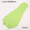 Aegismax Ultralight Lengthened Mummy Sleeping Bag White Goose Down Outdoor Camping Sewn Through Black&Green 200x80cm